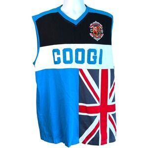 Coogi Mens Colorblock Union Jack‎ Crest Jersey Size Extra Extra Large Australia